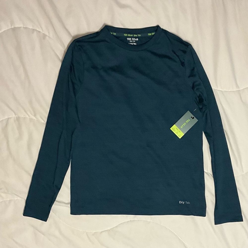 Boys Size L TekGear DryTek Long-sleeve Shirt